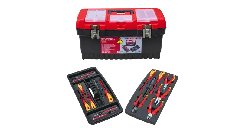 İzeltaş 19'' Plastik Takım Çantası Elektrikçi Set Dolu (23 Parça) ürün görseli