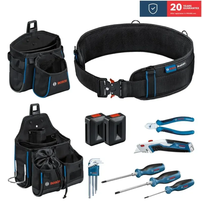 Bosch Profesyonel El Aleti Seti 6 Parca + Çanta ve Kemer Seti 1600A02H5C ürün görseli